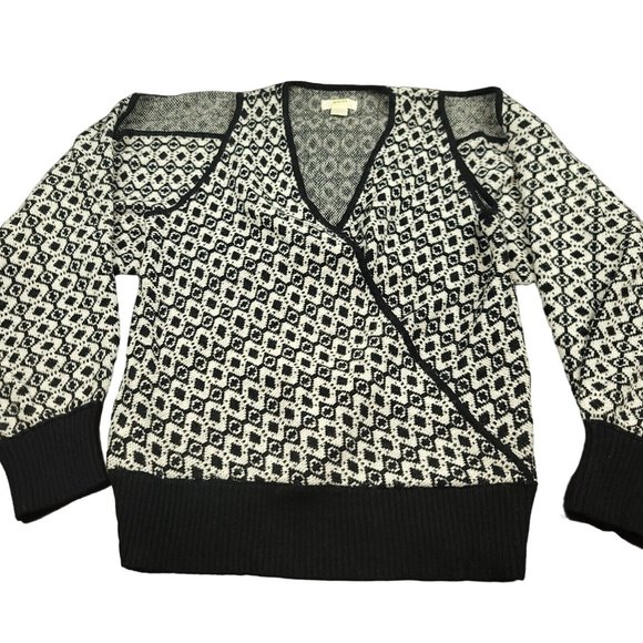 Anthropologie Maeve Womens XL Sweater 2Pc Black and White Tank and Shrug - Picture 1 of 16